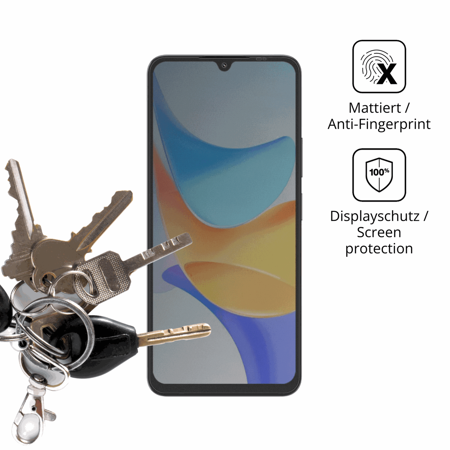 dipos Displayschutz für Blackview Shark 6 Kamera-Linse, mattierte Oberfläche, Blickschutzfilter und perfekter Passform
