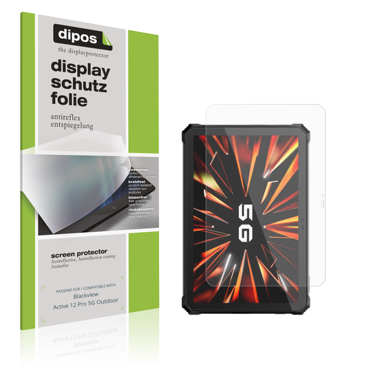 Matte Displayschutzfolie von dipos passend für blackviewactive 12 pro 5g outdoor, präziser Zuschnitt und blasenfrei montiert