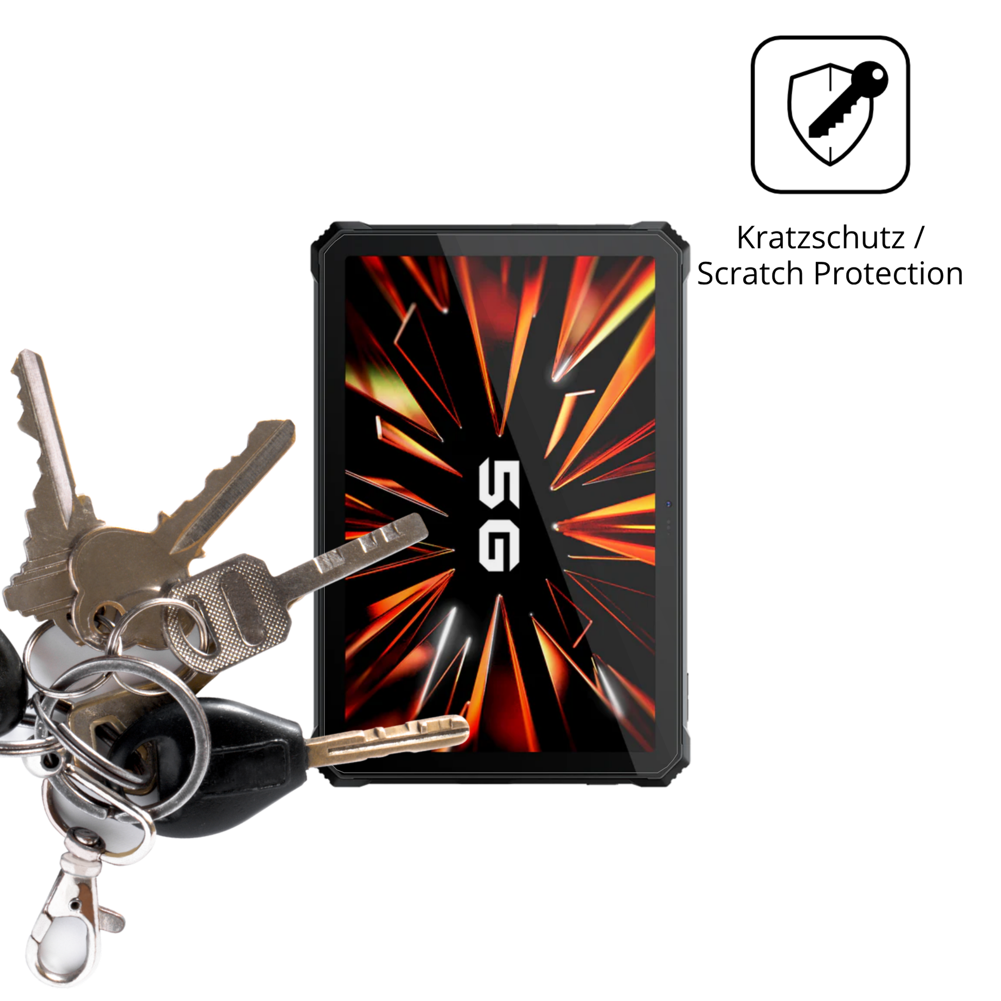 Schutz gegen Kratzer auf dem blackviewactive 12 pro 5g outdoor Glas durch Schlüssel oder Ähnliches