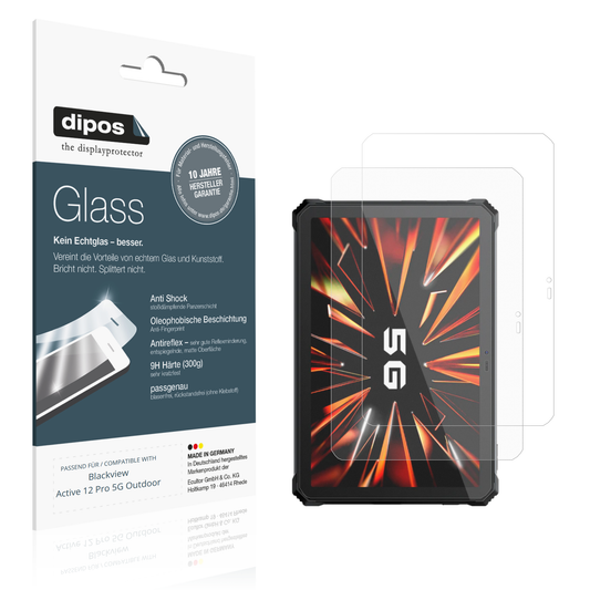 Matte Displayschutzfolie von dipos passend für blackviewactive 12 pro 5g outdoor, 9H kratzfest und blasenfrei montiert