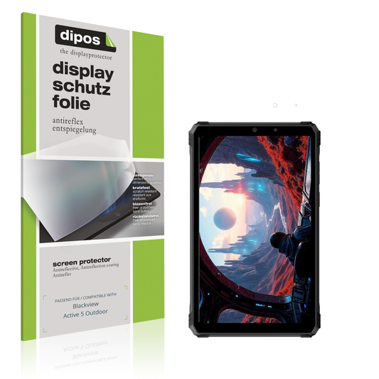 Matte Displayschutzfolie von dipos passend für blackviewactive 5 outdoor, präziser Zuschnitt und blasenfrei montiert