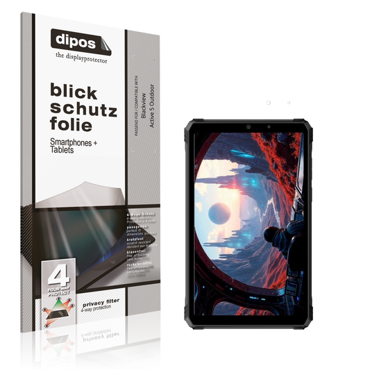 Blickschutzfolie von dipos passend für blackviewactive 5 outdoor, präziser Zuschnitt und blasenfrei montiert