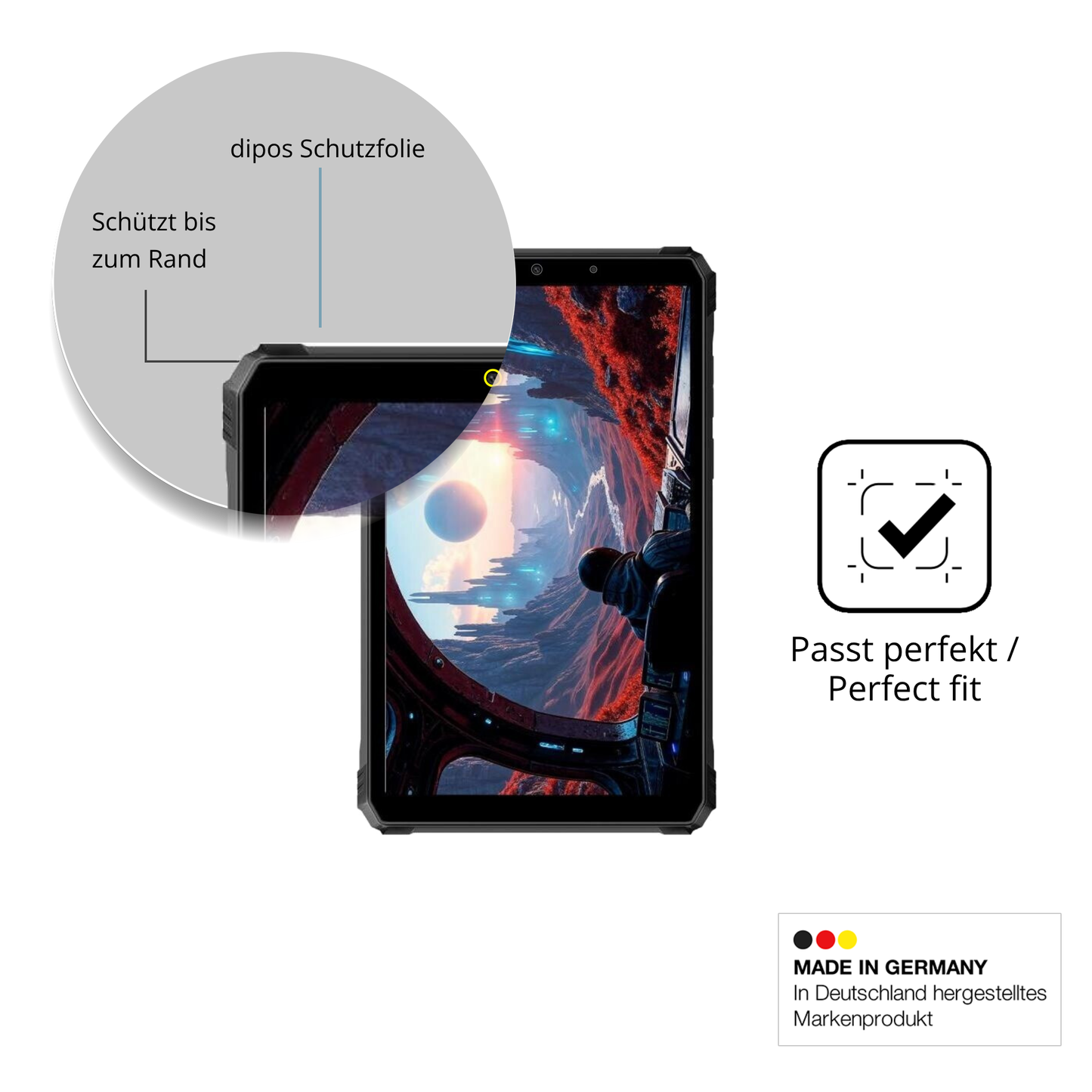 Schutz gegen Kratzer auf dem blackviewactive 5 outdoor Glas durch Schlüssel oder Ähnliches