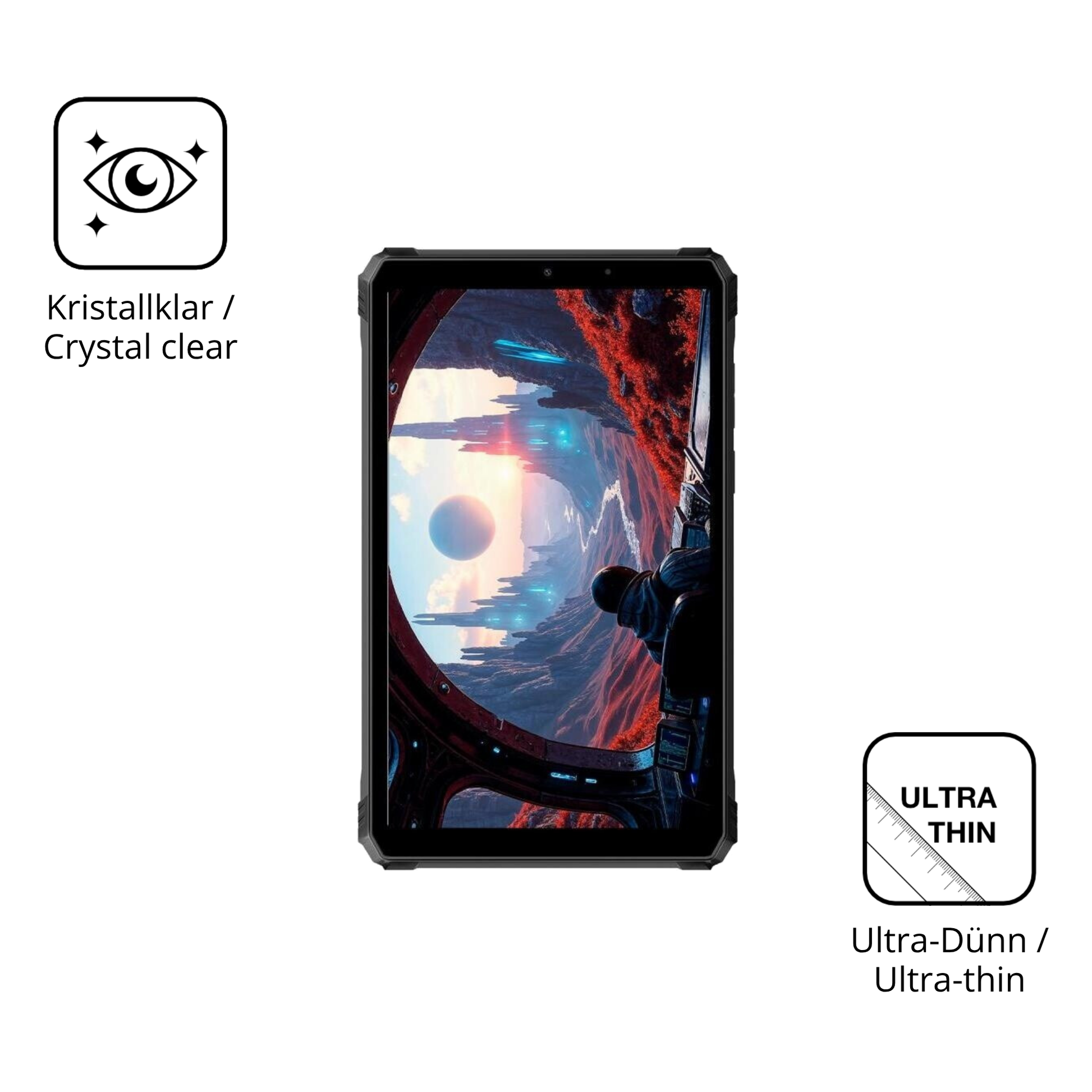 Dünne und klare Folie passend zugeschnitten für blackviewactive 5 outdoor