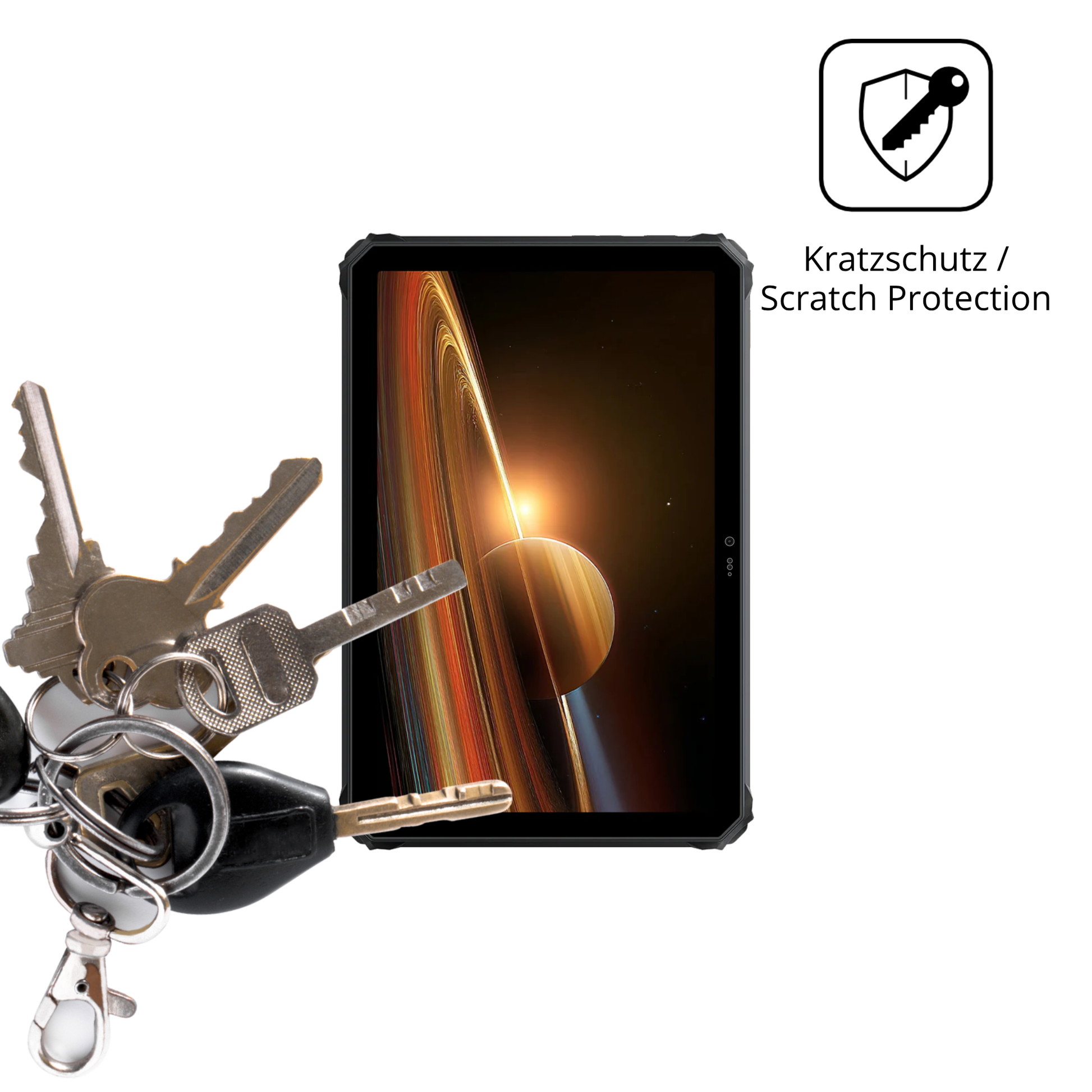 Schutz gegen Kratzer auf dem Blackview Active 7 Glas durch Schlüssel oder Ähnliches