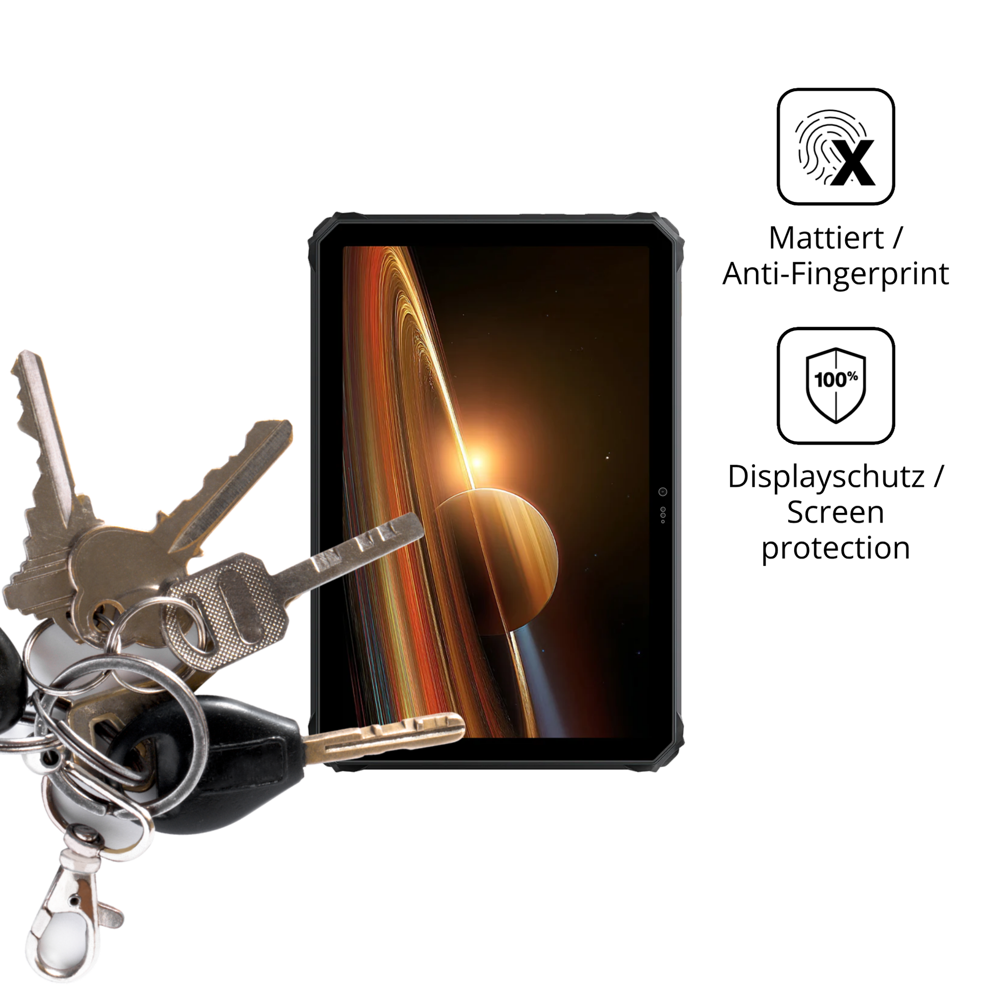 dipos Displayschutz für Blackview Active 7, mattierte Oberfläche, Blickschutzfilter und perfekter Passform