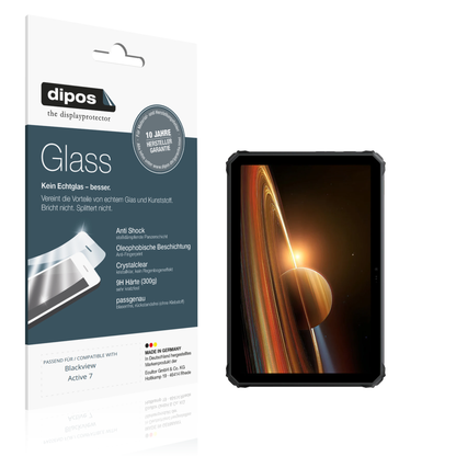 Klare Displayschutzfolie von dipos passend für Blackview Active 7, 9H kratzfest und blasenfrei montiert