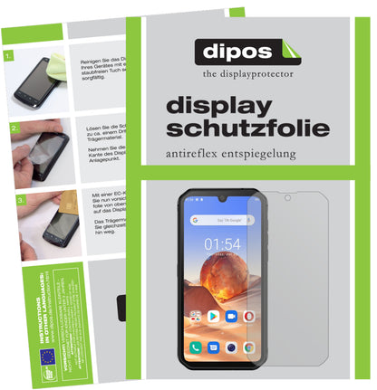Matte Displayschutzfolie von dipos passend für Blackview BV9900, präziser Zuschnitt und blasenfrei montiert