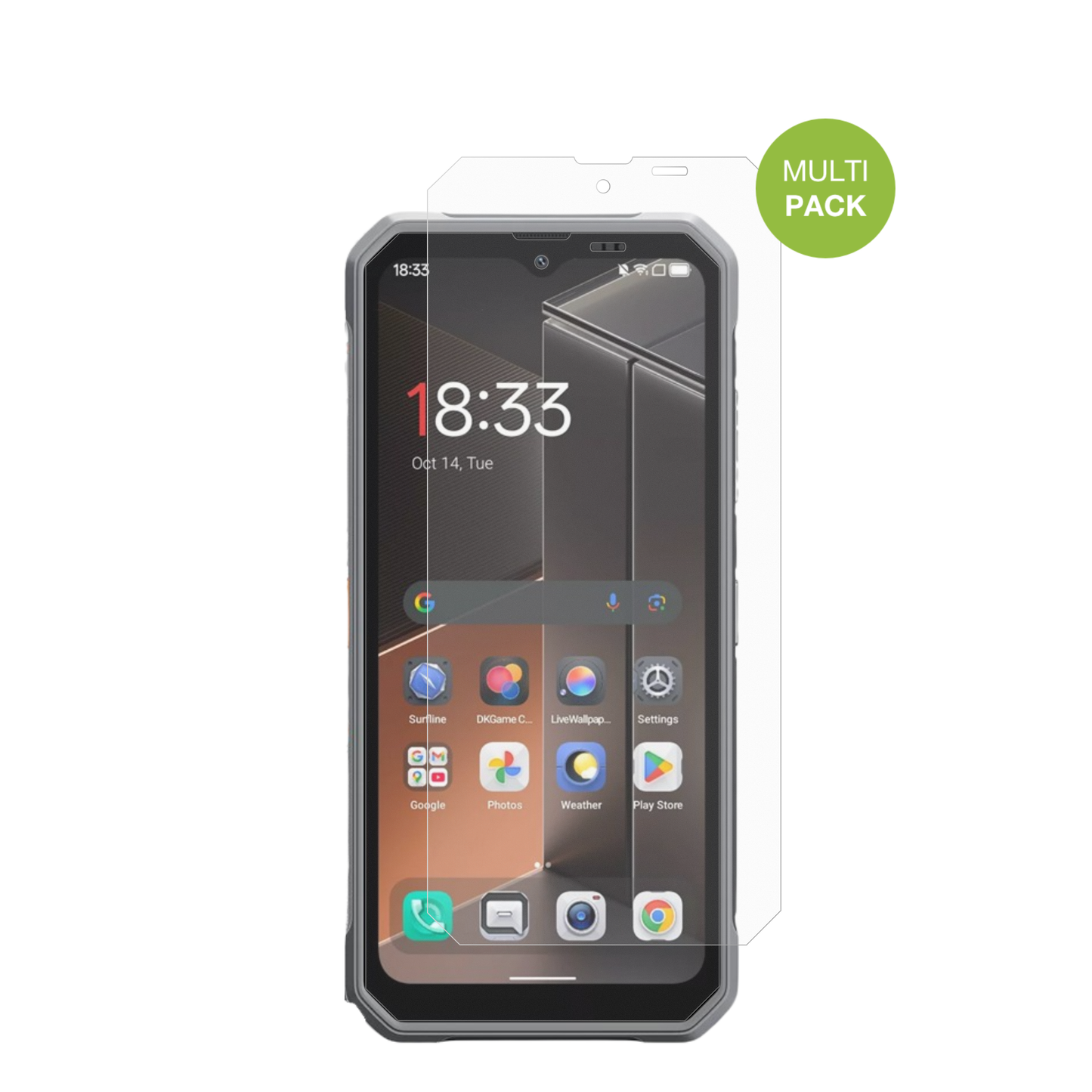 BlackviewFort 100 mit aufgebrachter dipos Displayschutzfolie, die lästige Fingerabdrücke minimiert