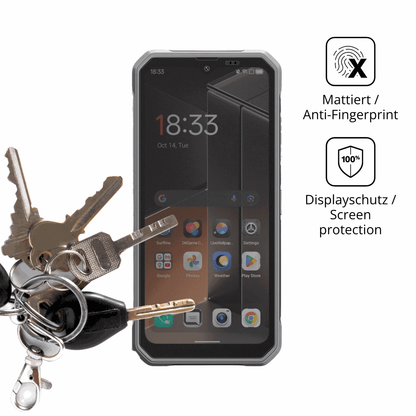 dipos Displayschutz für Blackview Fort 100, mattierte Oberfläche, Blickschutzfilter und perfekter Passform