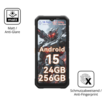 Dünne und entspiegelnde Folie passend zugeschnitten für Blackview FORT 2