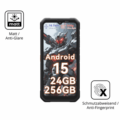 9H Hartbeschichtete, flexible Folie passend zugeschnitten für Blackview FORT 2