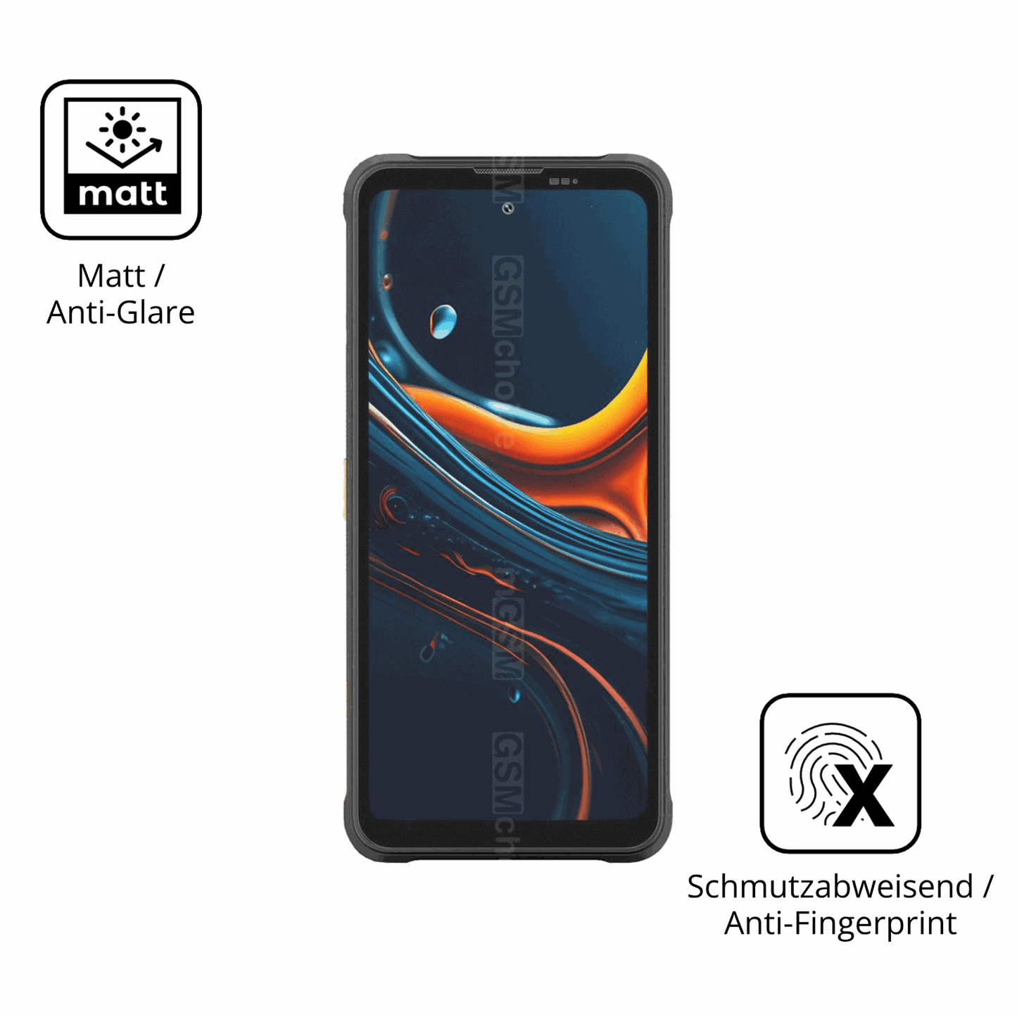 Dünne und entspiegelnde Folie passend zugeschnitten für Blackview Fort 5