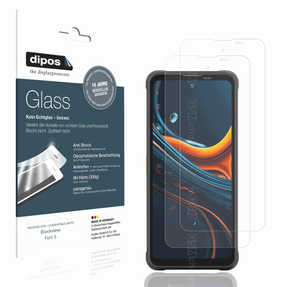 Matte Displayschutzfolie von dipos passend für Blackview Fort 5, 9H kratzfest und blasenfrei montiert