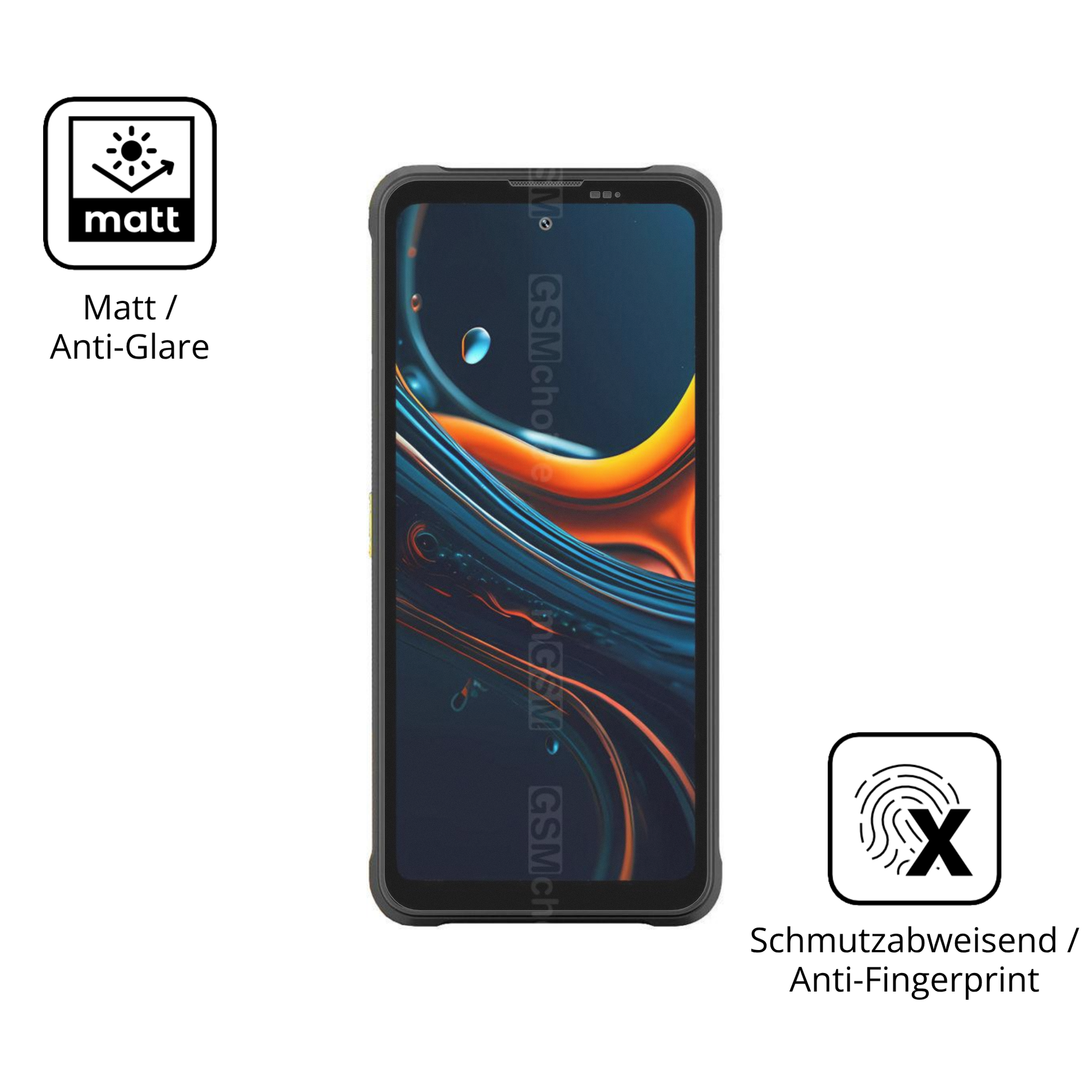 9H Hartbeschichtete, flexible Folie passend zugeschnitten für Blackview Fort 5