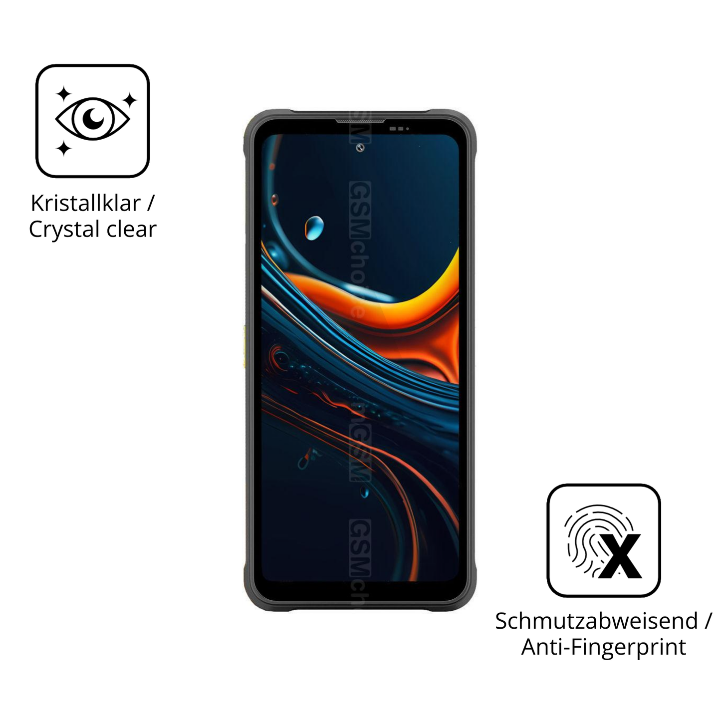 Flexible TPU-Folie passend zugeschnitten für Blackview Fort 5, vollständige Abdeckung