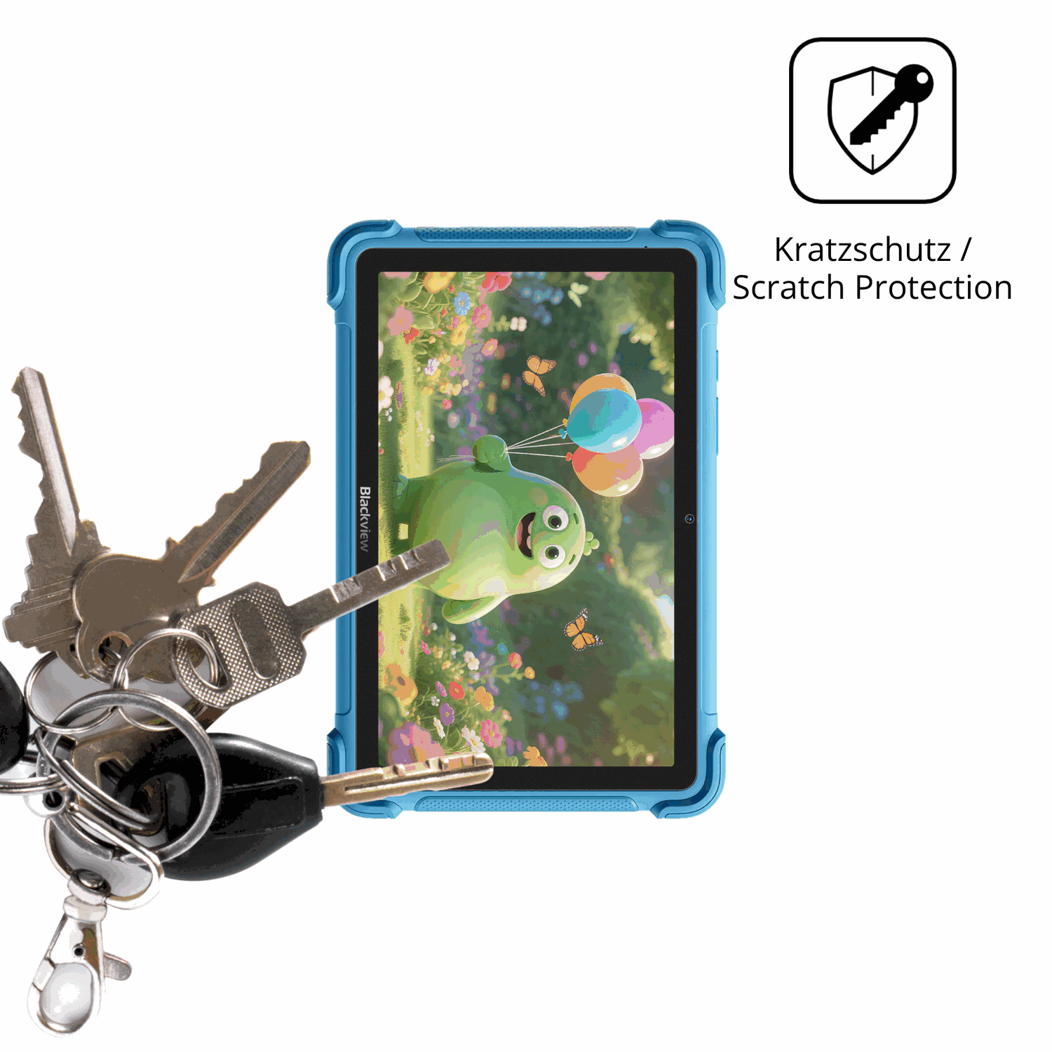 Schutz gegen Kratzer auf dem Blackview Link 1 Kids Glas durch Schlüssel oder Ähnliches