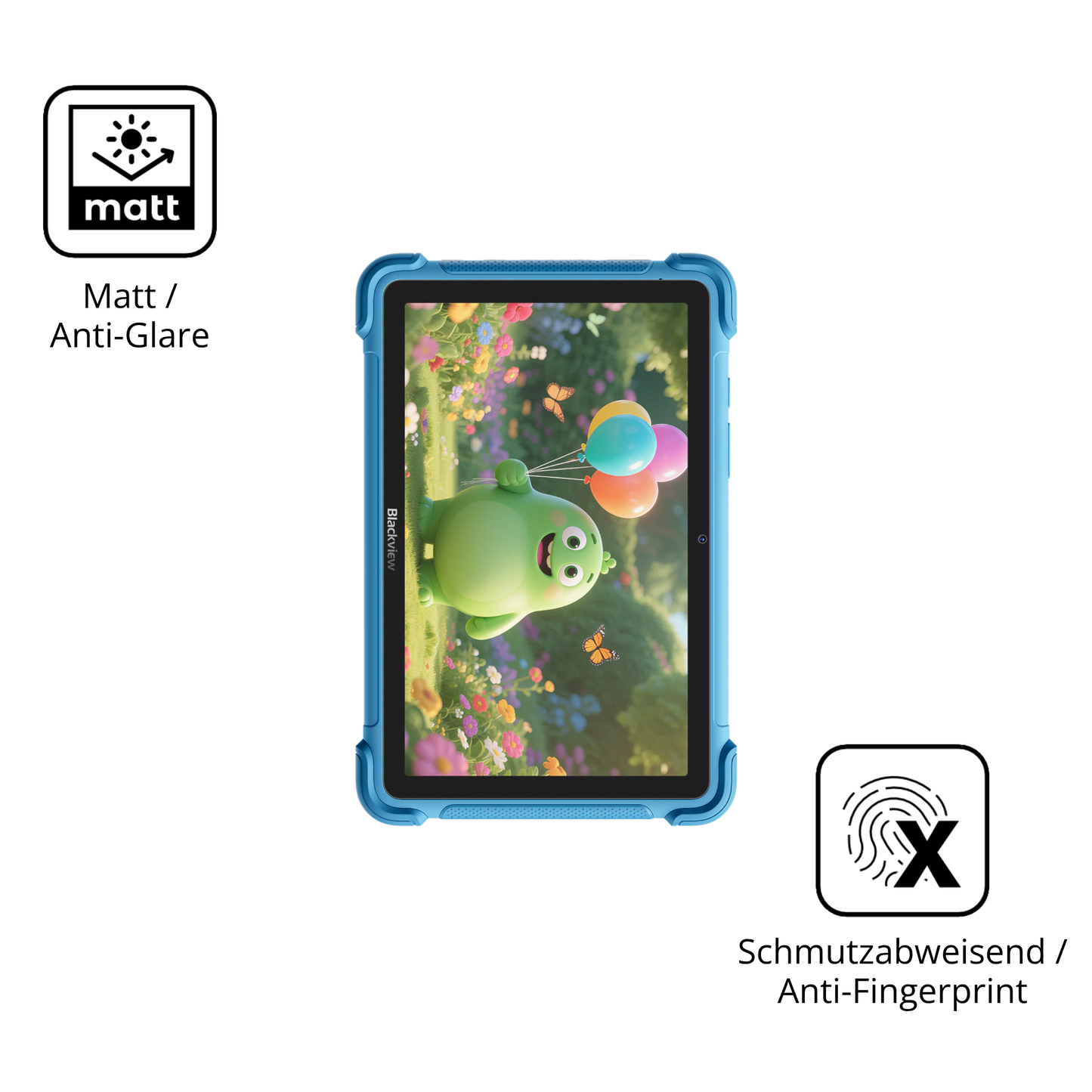 Dünne und entspiegelnde Folie passend zugeschnitten für Blackview Link 1 Kids