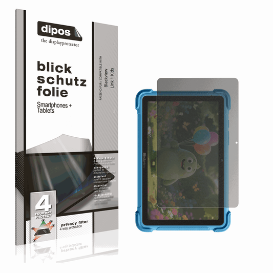 Blickschutzfolie von dipos passend für Blackview Link 1 Kids, präziser Zuschnitt und blasenfrei montiert
