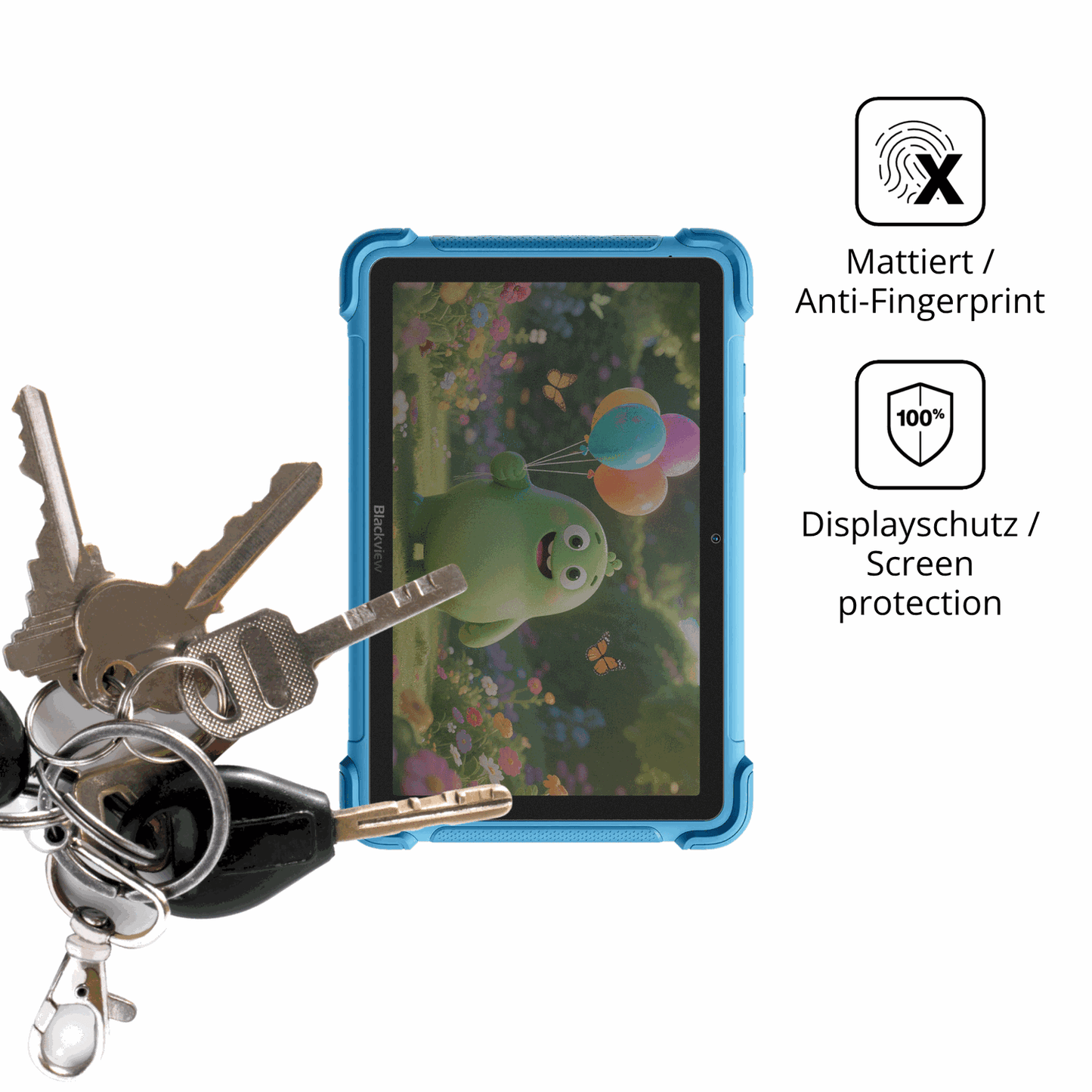 dipos Displayschutz für Blackview Link 1 Kids, mattierte Oberfläche, Blickschutzfilter und perfekter Passform