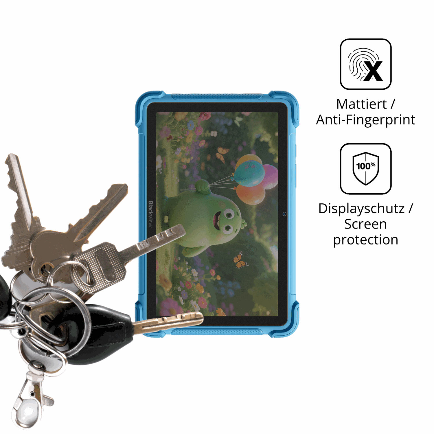 dipos Displayschutz für Blackview Link 1 Kids, mattierte Oberfläche, Blickschutzfilter und perfekter Passform