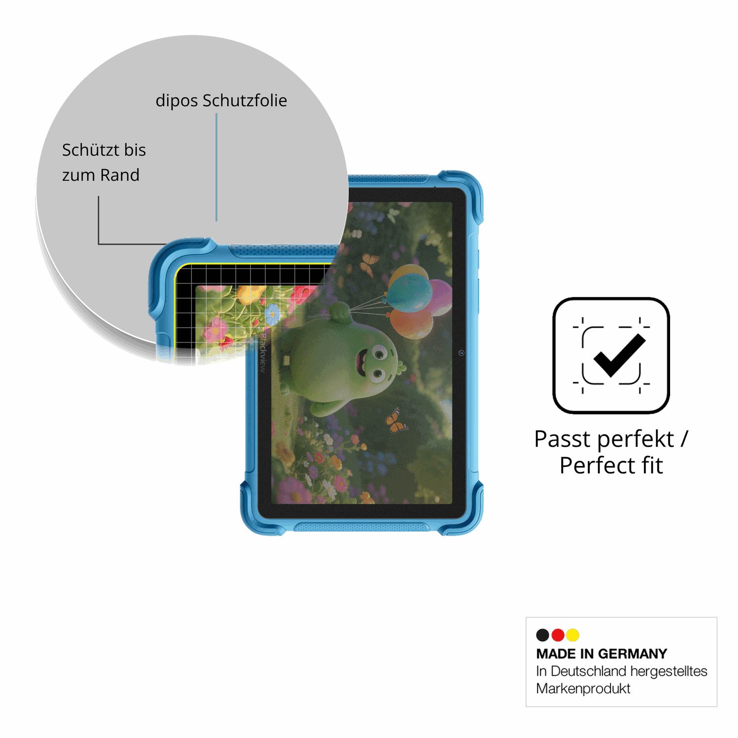 Schutz gegen Kratzer auf dem Blackview Link 1 Kids Glas durch Schlüssel oder Ähnliches