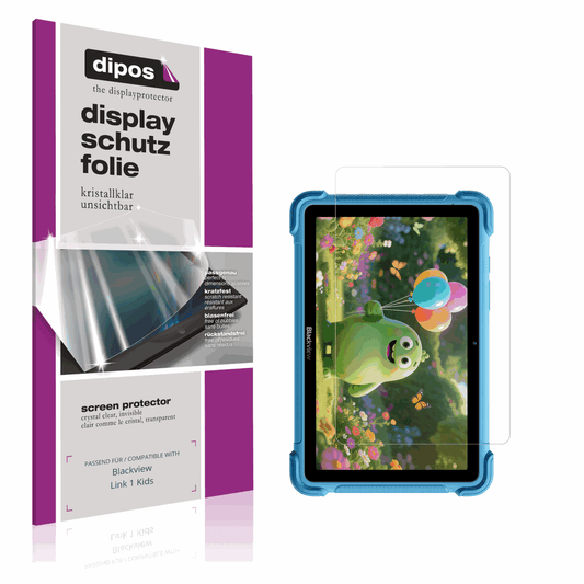 Klare Displayschutzfolie von dipos passend für Blackview Link 1 Kids, präziser Zuschnitt und blasenfrei montiert