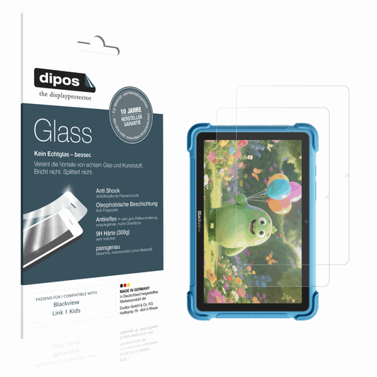 Matte Displayschutzfolie von dipos passend für Blackview Link 1 Kids, 9H kratzfest und blasenfrei montiert