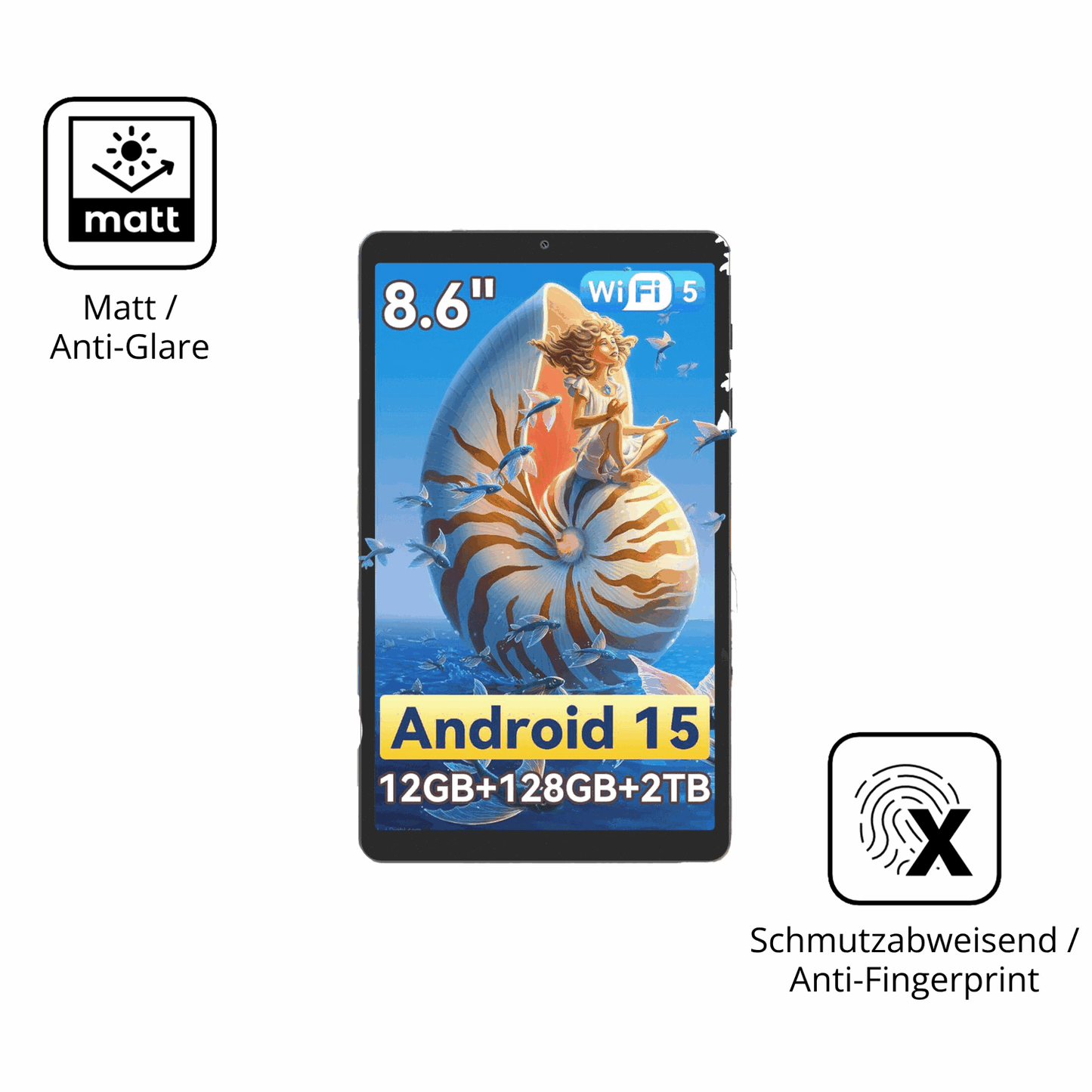 9H Hartbeschichtete, flexible Folie passend zugeschnitten für Blackview Link2 8 Zoll