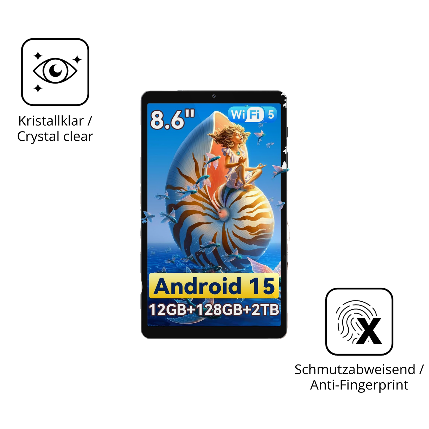 Flexible TPU-Folie passend zugeschnitten für Blackview Link2 8 Zoll, vollständige Abdeckung