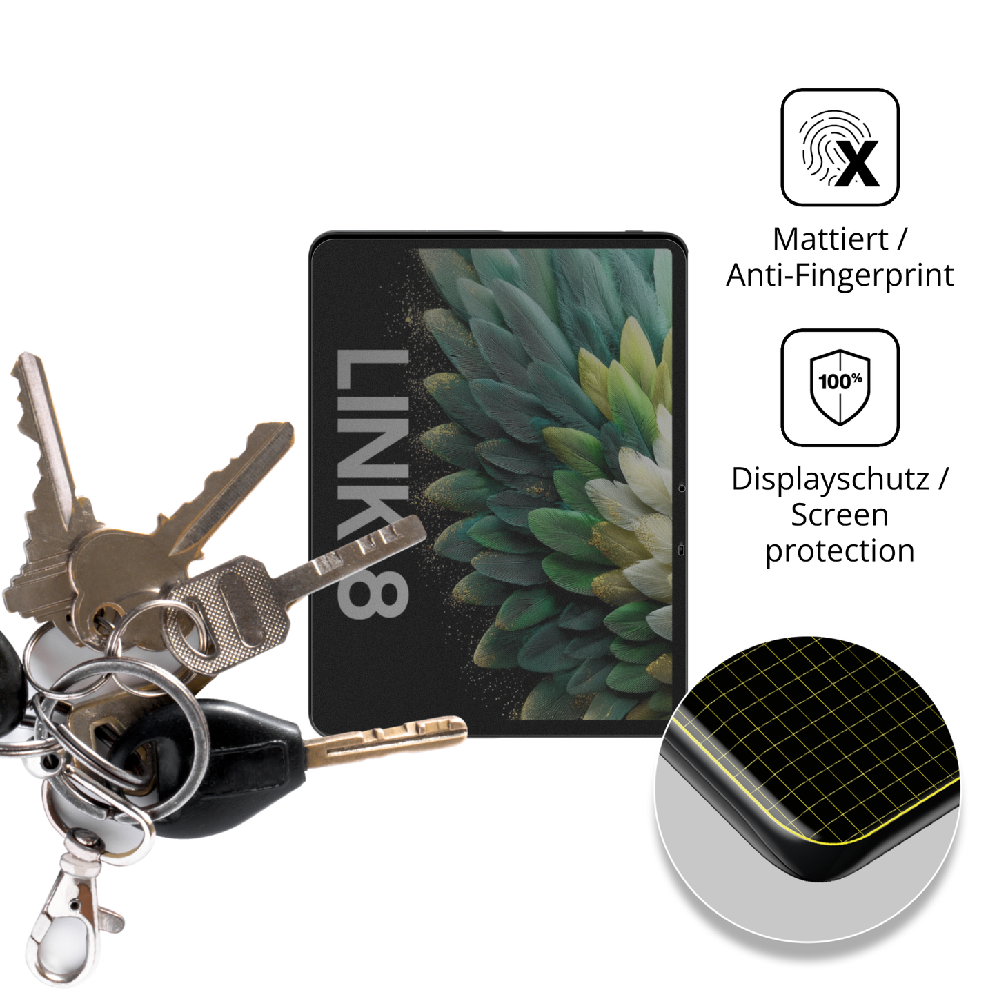 Blickschutzfolie für Blackview Link 8 matt Schutzfolie Privacy