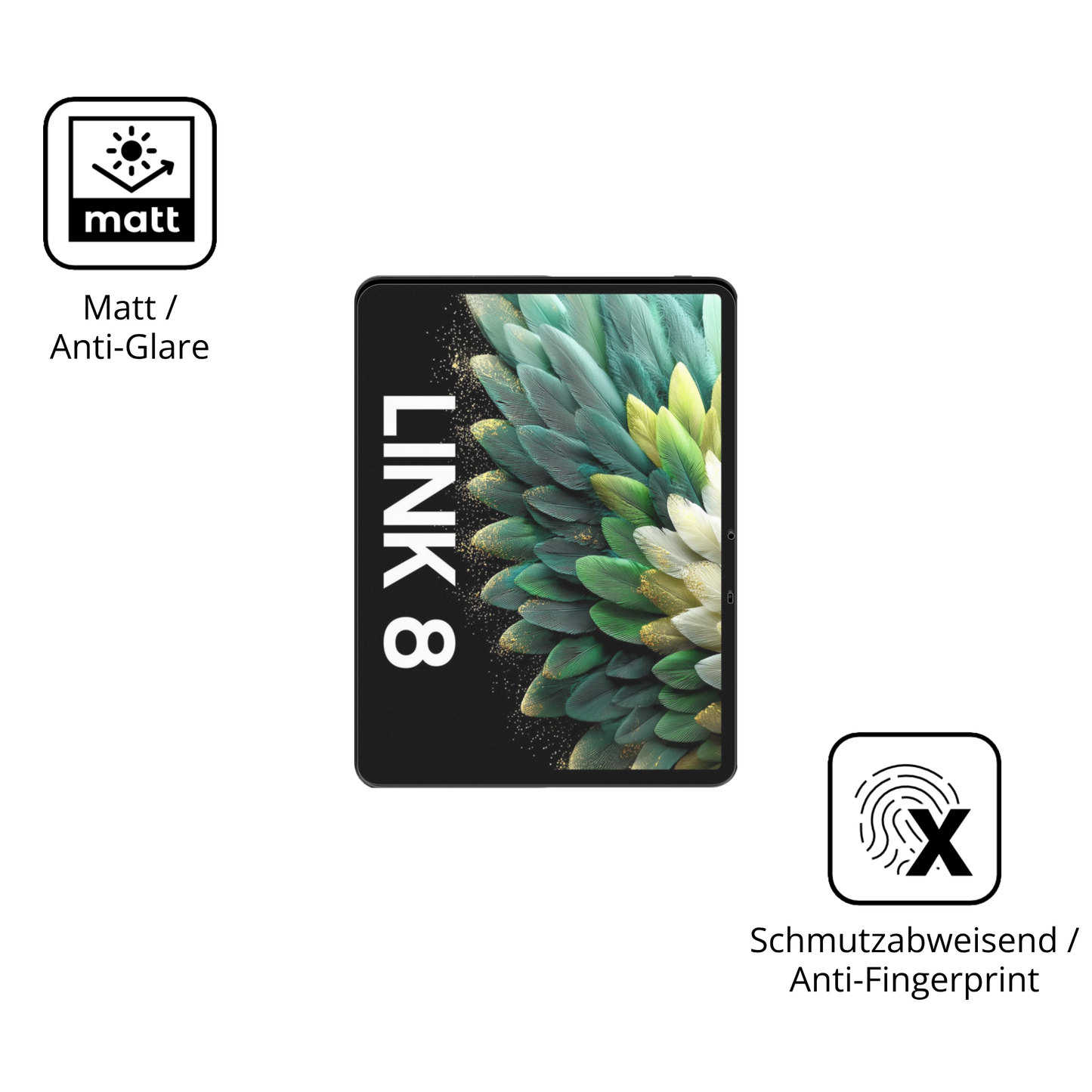 2x 9H Schutzfolie matt für Blackview Link 8 Panzerfolie