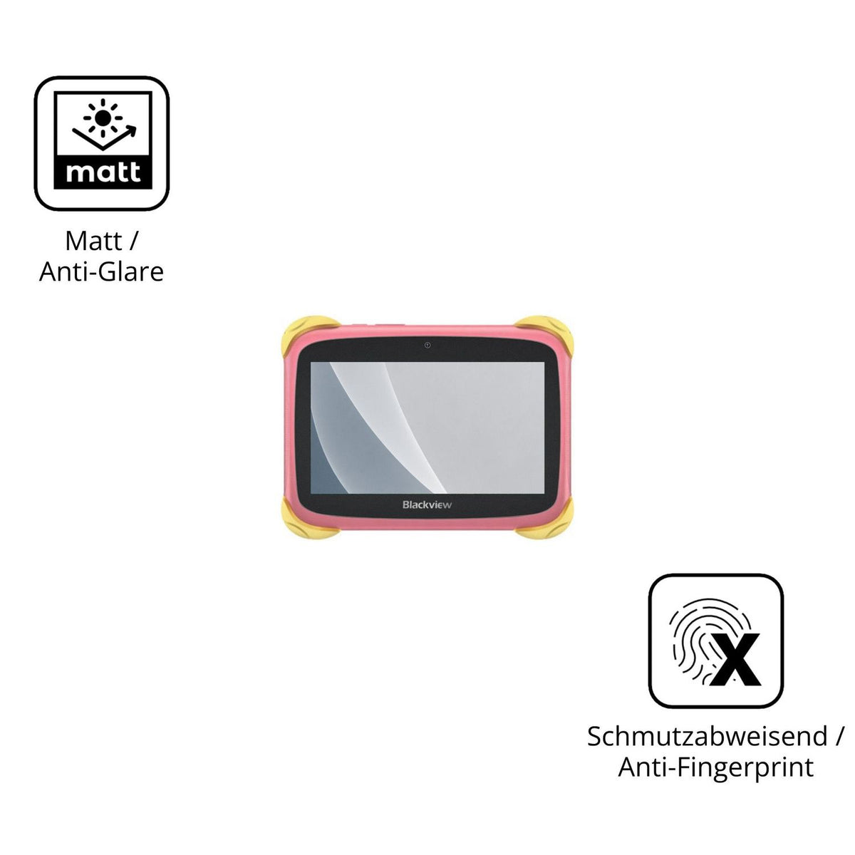 2x Screen Protector for Blackview Link Mini Kids matte Flexible Glass 9H dipos