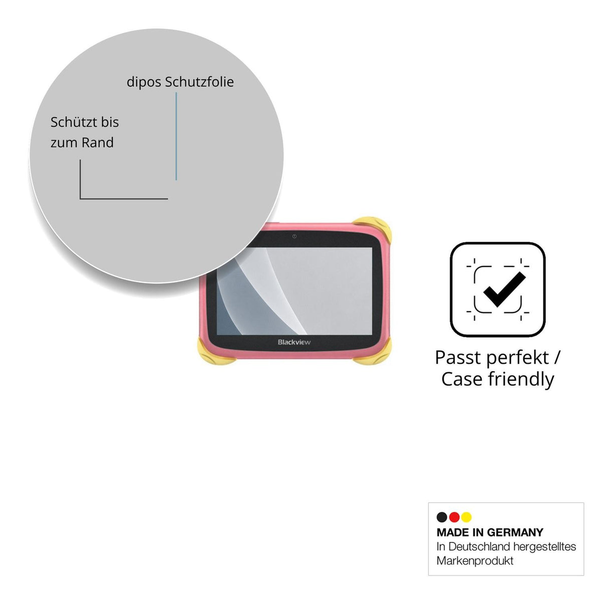 2x Screen Protector for Blackview Link Mini Kids matte Flexible Glass 9H dipos