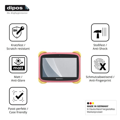 2x Screen Protector for Blackview Link Mini Kids matte Flexible Glass 9H dipos