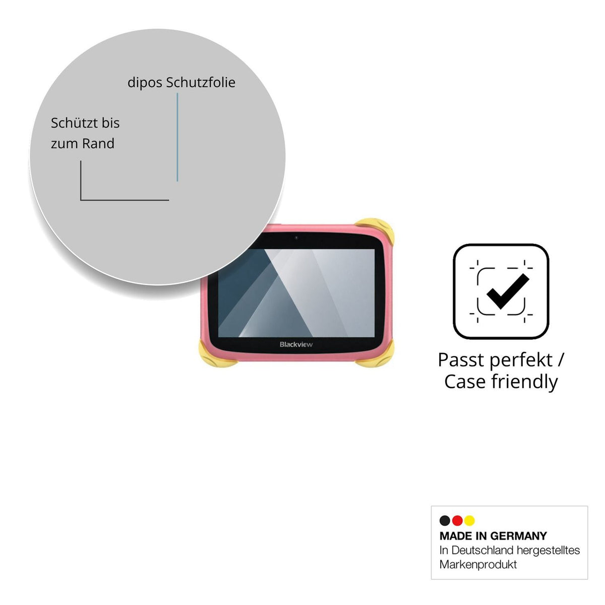 2x Screen Protector for Blackview Link Mini Kids Flexible Glass 9H dipos
