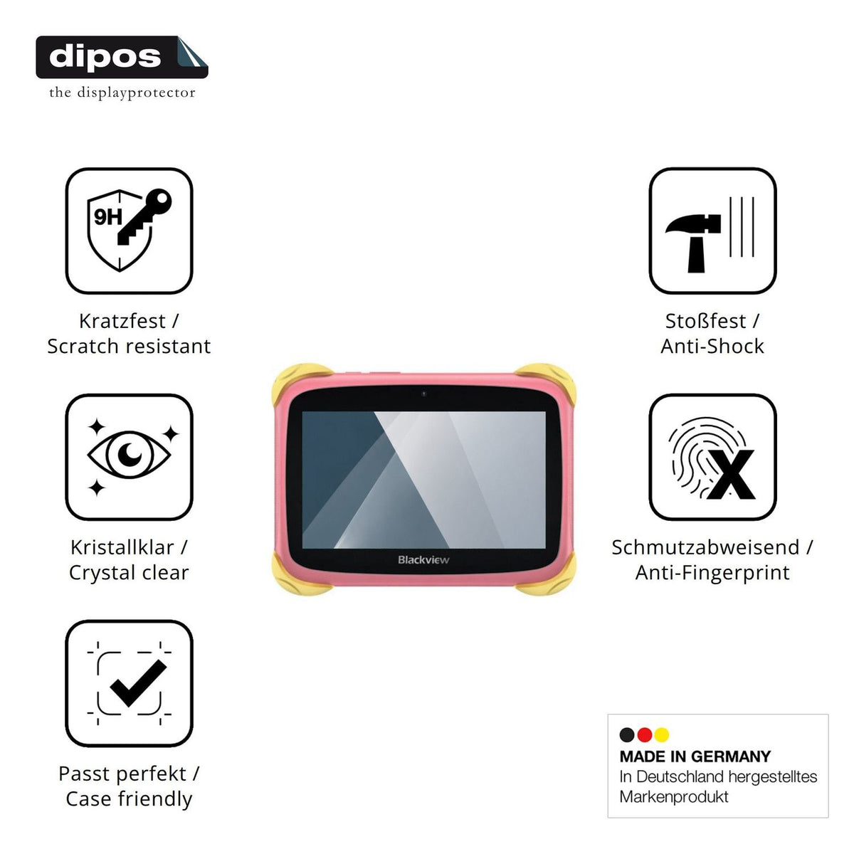 2x Screen Protector for Blackview Link Mini Kids Flexible Glass 9H dipos