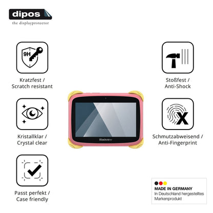 2x Screen Protector for Blackview Link Mini Kids Flexible Glass 9H dipos