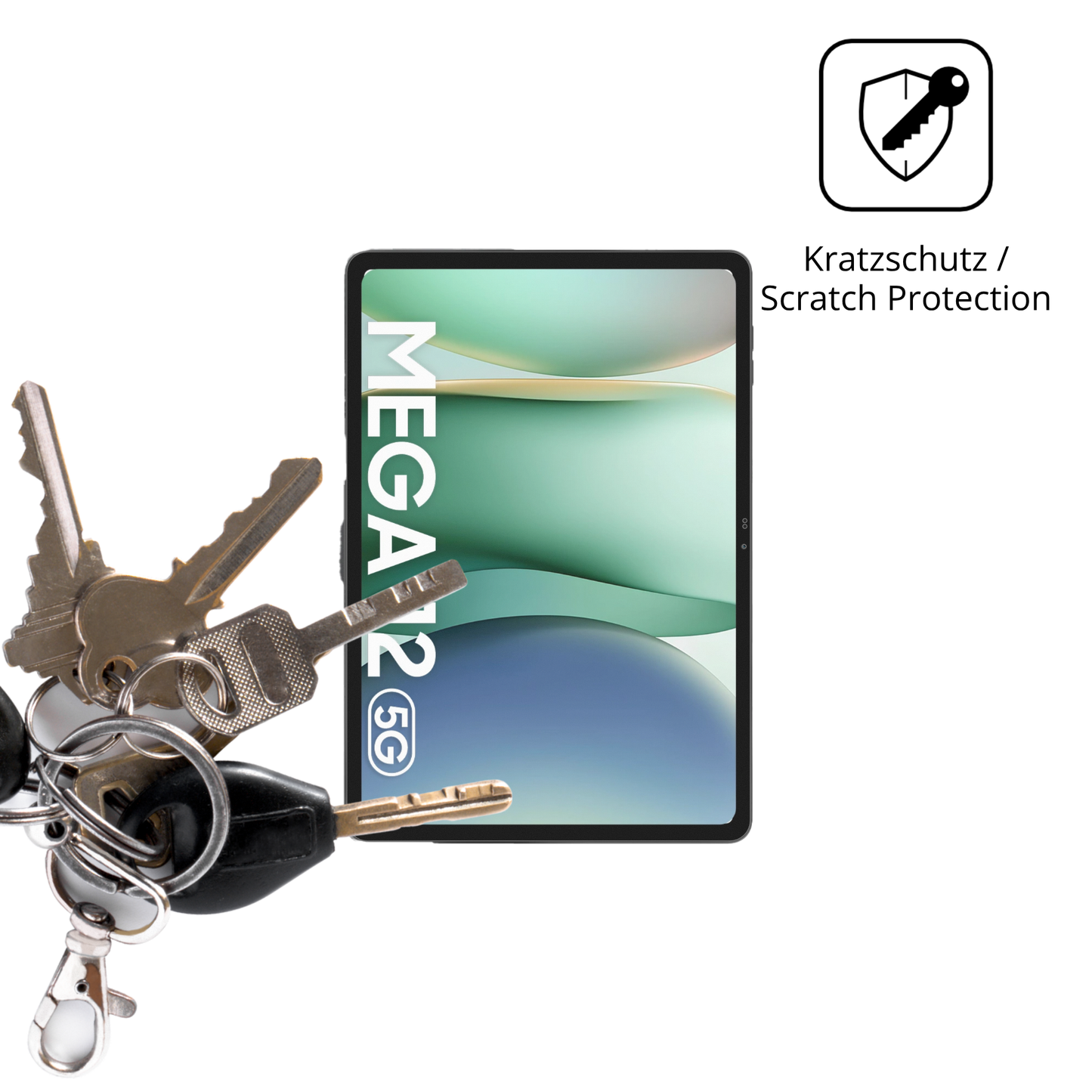 Schutz gegen Kratzer auf dem Blackview Mega 12 Glas durch Schlüssel oder Ähnliches