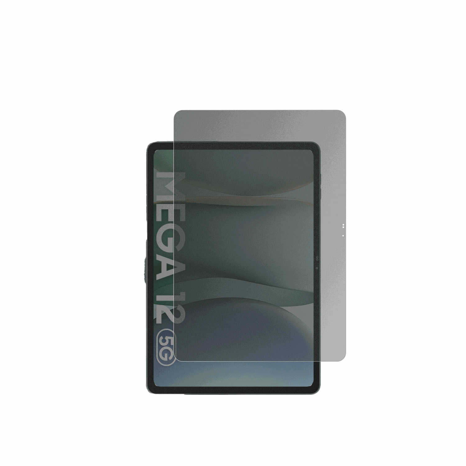 BlackviewMega 12 mit aufgebrachtem dipos Displayschutz, der seitliche Einblicke blockiert