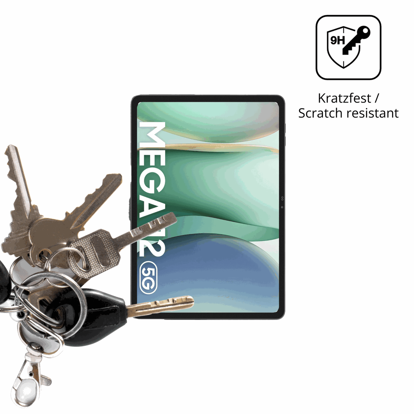 dipos Displayschutz für Blackview Mega 12, mattierte Oberfläche, robuste Festigkeit und perfekte Passform
