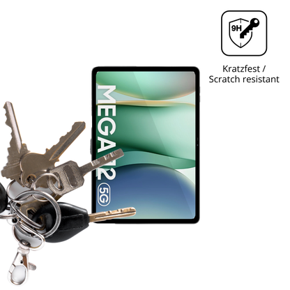 dipos Displayschutz für Blackview Mega 12, transparente Oberfläche, perfekte Passform auch für die Rundungen