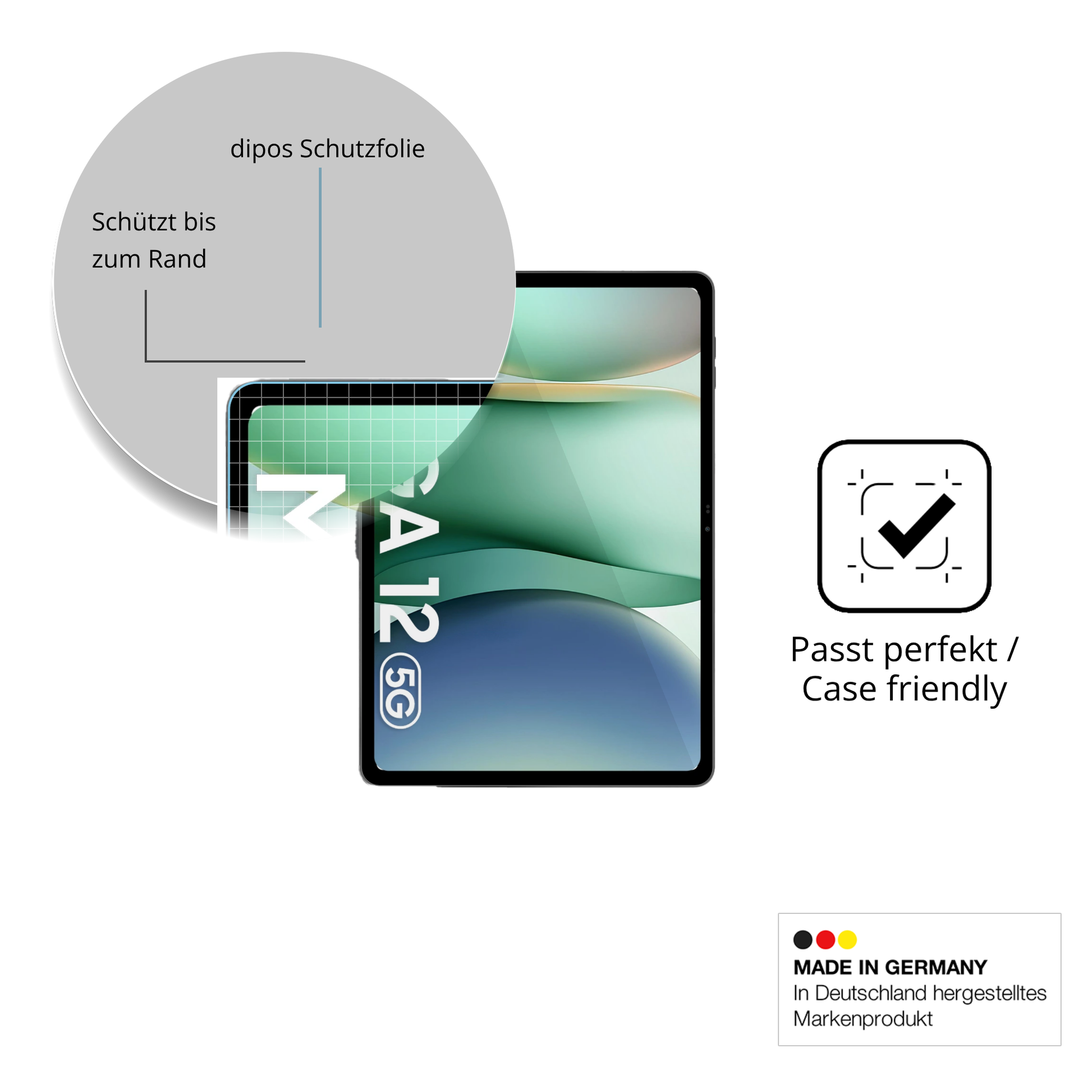 Besonders flexibler Displayschutz mit Anti-Shock-Schicht im Materialmix