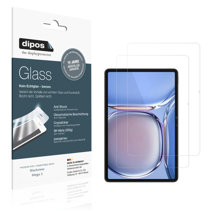 Klare Displayschutzfolie von dipos passend für Blackview Mega 3, 9H kratzfest und blasenfrei montiert