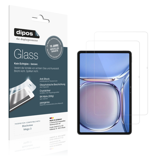 Klare Displayschutzfolie von dipos passend für Blackview Mega 3, 9H kratzfest und blasenfrei montiert
