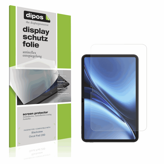 Matte Displayschutzfolie von dipos passend für Blackview Oscal Pad 200, präziser Zuschnitt und blasenfrei montiert