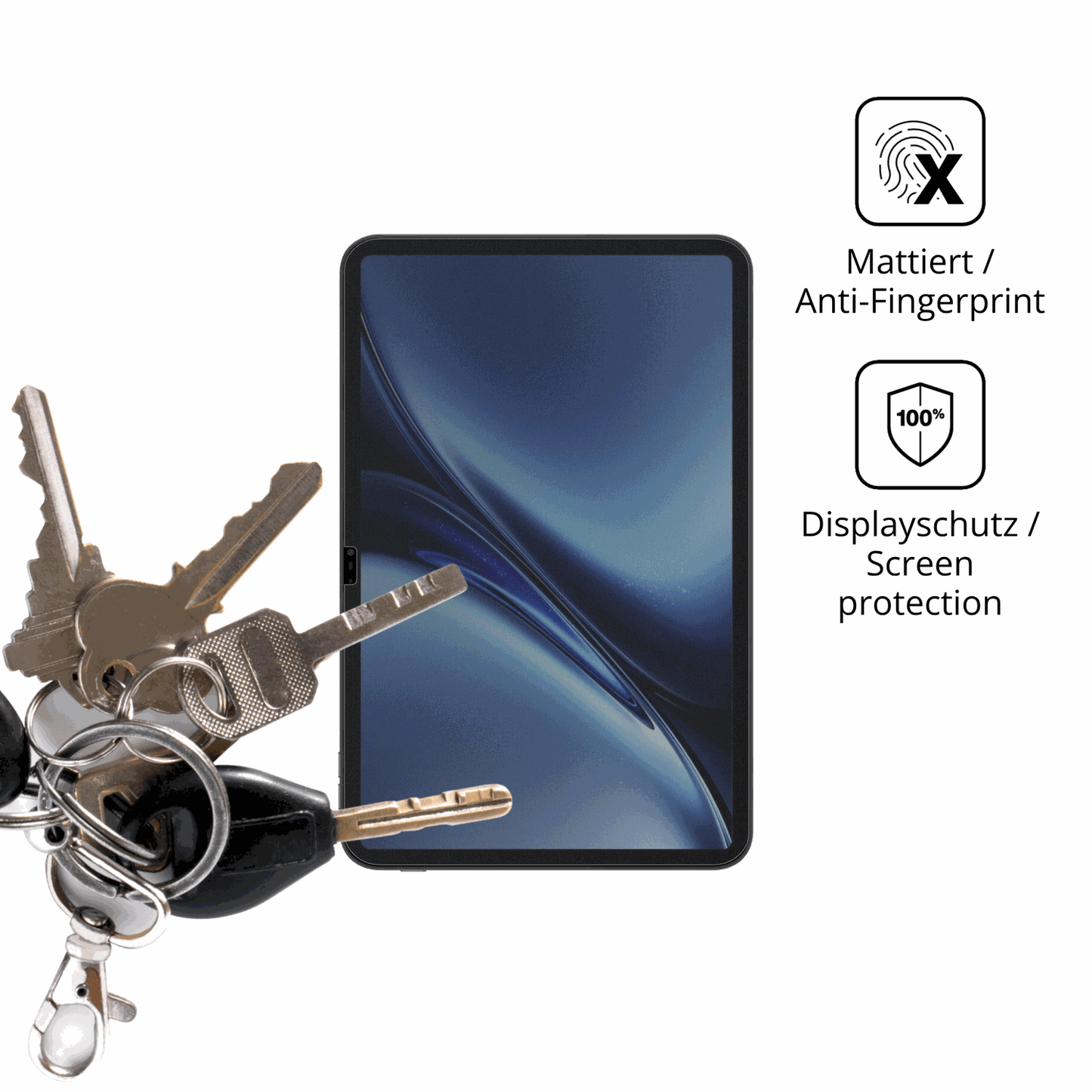 dipos Displayschutz für Blackview Oscal Pad 200, mattierte Oberfläche, Blickschutzfilter und perfekter Passform