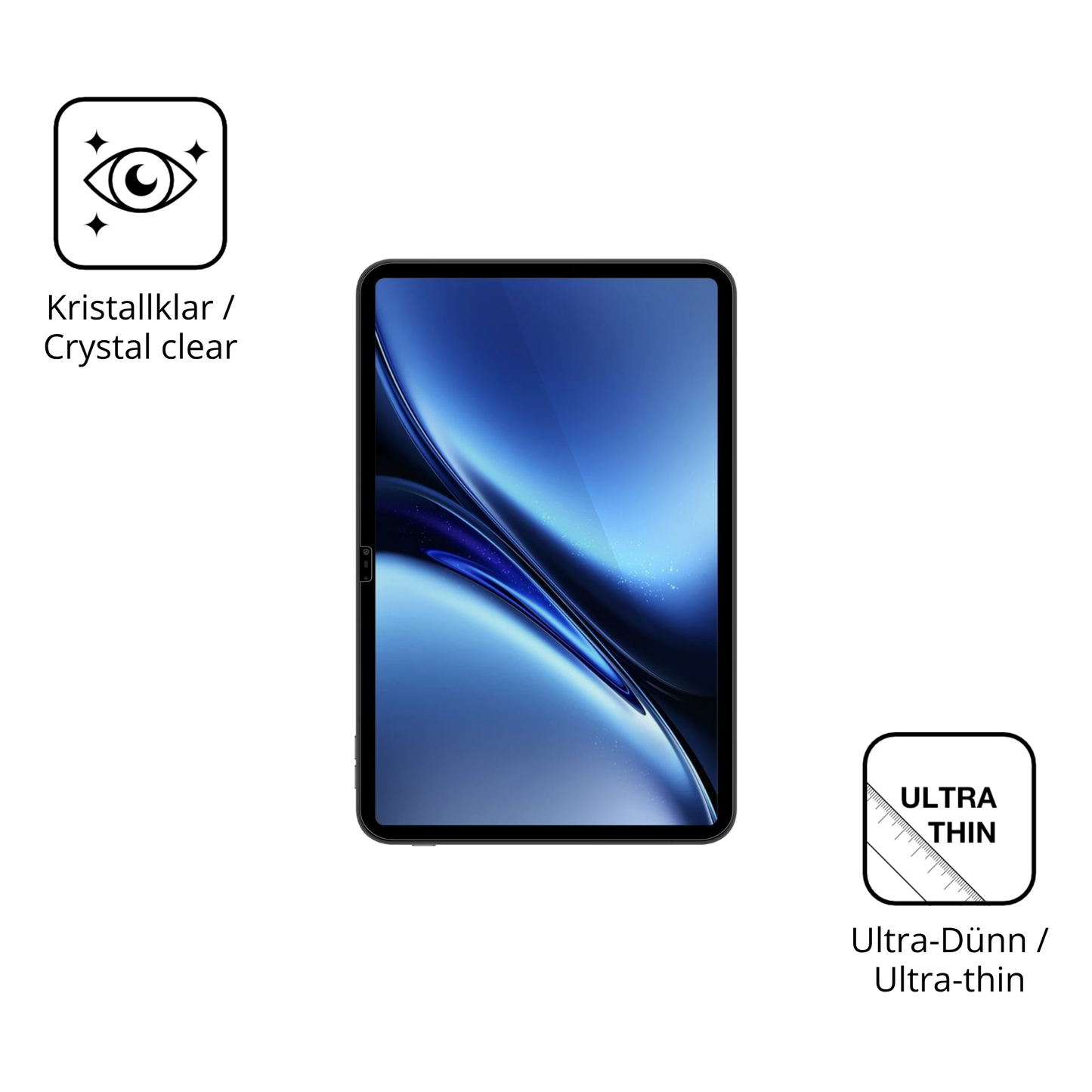 Dünne und klare Folie passend zugeschnitten für Blackview Oscal Pad 200