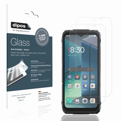 Matte Displayschutzfolie von dipos passend für Blackview Rock 1, 9H kratzfest und blasenfrei montiert