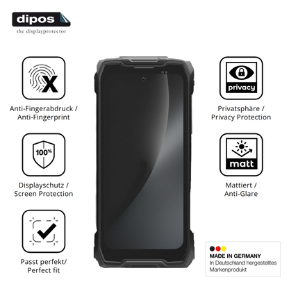 Privatsphäre-Schutz durch Sichtschutz-Folie passend zugeschnitten für Blackview Rock 2